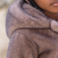Manteau imitation fourrure beige moyen fille Tartine et Chocolat H26