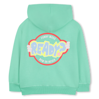 Sweat zippé à capuche verte garçon Billieblush E26