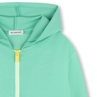 Sweat zippé à capuche verte garçon Billieblush E26