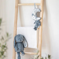 Augustin le lapin musical Toile de Jouy bleue Tartine et Chocolat