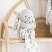Doudou Augustin le lapin Toile de Jouy grise Tartine et Chocolat