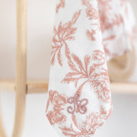 Doudou Augustin le lapin Toile de Jouy rose Tartine et Chocolat