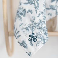 Doudou Augustin le lapin Toile de Jouy Bleue Tartine et Chocolat