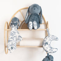 Doudou Augustin le lapin Toile de Jouy Bleue Tartine et Chocolat