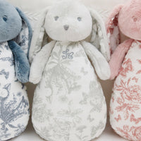 Augustin le lapin veilleuse musicale toile de jouy grise Tartine et Chocolat