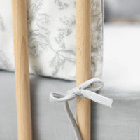Tour de lit Toile de jouy gris Tartine et Chocolat