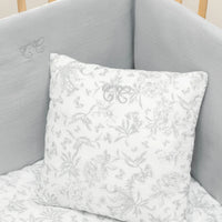 Tour de lit Toile de jouy gris Tartine et Chocolat