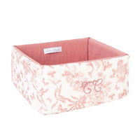 Panière imprimé toile de jouy rose Tartine et Chocolat