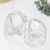 Bavoir Toile de Jouy gris Tartine et Chocolat