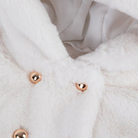 Manteau écru imitation fourrure babygirl Tartine et Chocolat