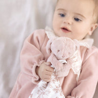 Doudou Augustin le lapin Toile de Jouy rose Tartine et Chocolat
