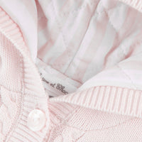 Manteau rose pâle en maille babygirl Tartine et Chocolat