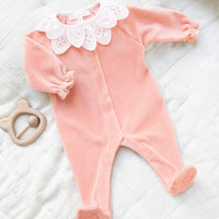 Pyjama bois de rose colerette fleur babygirl Tartine et Chocolat