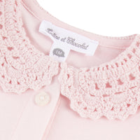 Dors-bien rose pâle col crochet babygirl Tartine et Chocolat