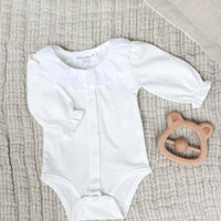 Body col volanté brodé nacre babygirl Tartine et Chocolat