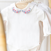 Body blanc col fleuri babygirl Tartine et Chocolat