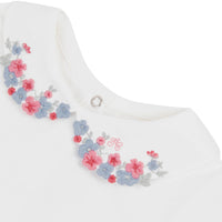 Body blanc col fleuri babygirl Tartine et Chocolat