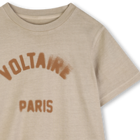 Tee-Shirt à manche courte beige foncé garçon Zadig & Voltaire E26