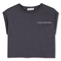 Tee Shirt manches courtes gris fille Billieblush E26