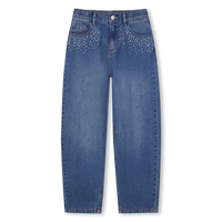 Pantalon en denim strass fille Billieblush H26
