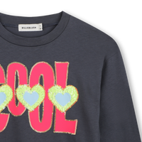 Tee-Shirt manches longues asphalte fille Billieblush H26