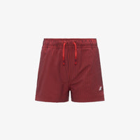 Short de bain Hazel stripes rouge garçon K-Way E26