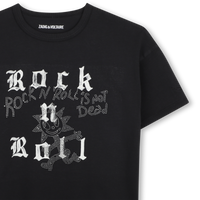 Tee-Shirt manches courtes noires fille Zadig & Voltaire H26