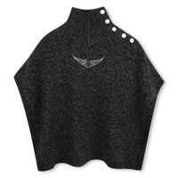 Poncho gris chine fille Zadig & Voltaire H26