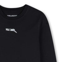 Tee-shirt manches longues noir garçon Zadig & Voltaire H26