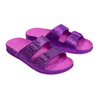 Sandales à paillettes purple fluo Fille Cacatoès E26