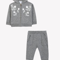 Ensemble de jogging en laine gris chiné babygirl Tartine et Chocolat H26