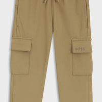 Bas de survêtement avec poches cargo beige babyboy Boss E26