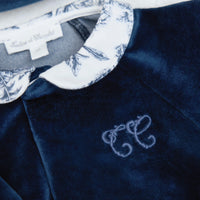 Pyjama bleu en velours unisexe Tartine et Chocolat