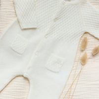 Combinaison longue écru 100% cachemire unisexe Tartine et chocolat H25