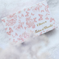 Coffret Doudou et biberon toile de Jouy rose Elhée x Tartine et Chocolat