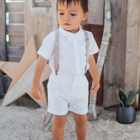 Short Arsène Blanc - babyboy - Les petits Inclassables