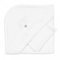 Cape de bain Monogramme blanc Tartine et Chocolat