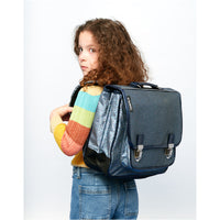 Cartable Moyen Paillettes bleu marine Caramel & Cie