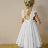 Robe Scarlett Blanche - fille -babygirl -Les petits Inclassables