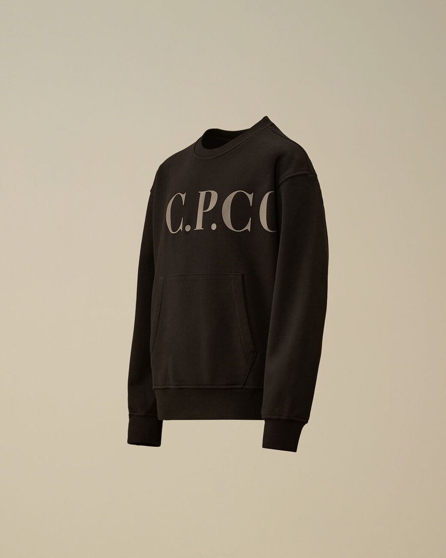 Sweat à col rond noir Garcon CP Company H25