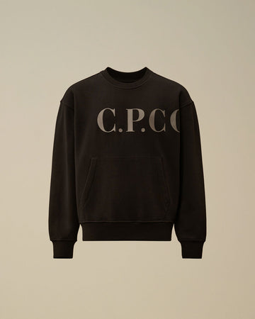 Sweat à col rond noir Garcon CP Company H25