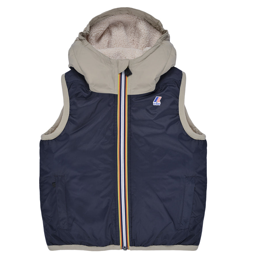 Veste sans manche le vrai 3.0 Orlan orsetto blue depht beige mixte K-Way