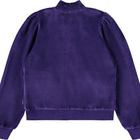 Veste zipée velours violet fille Molo H25