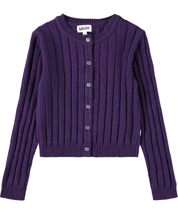 Cardigan violet Gloria fille Molo H25