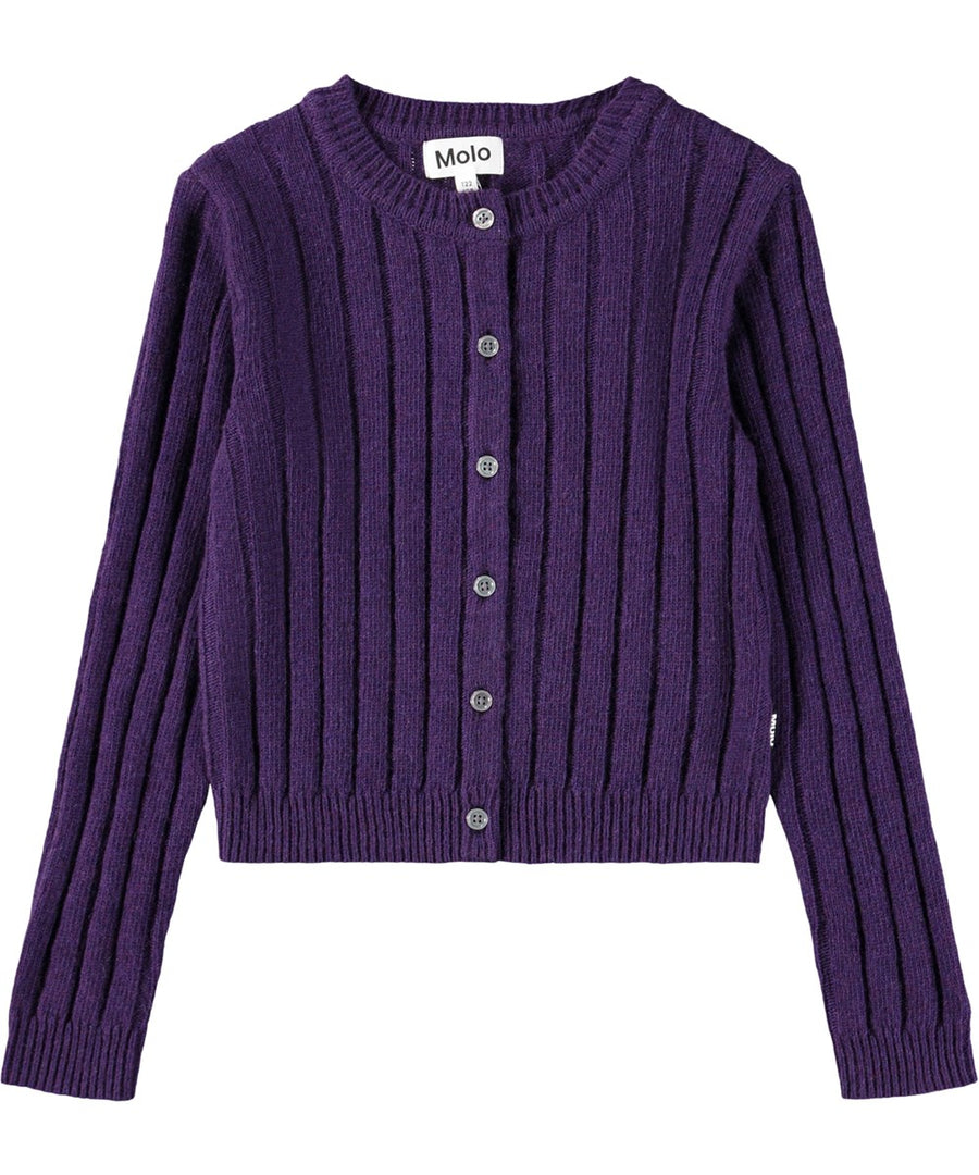 Cardigan violet Gloria fille Molo H25
