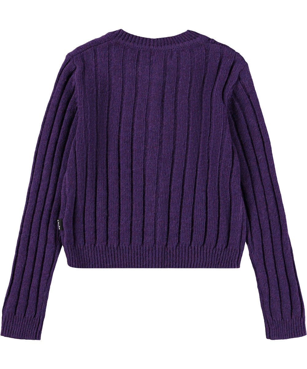 Cardigan violet Gloria fille Molo H25