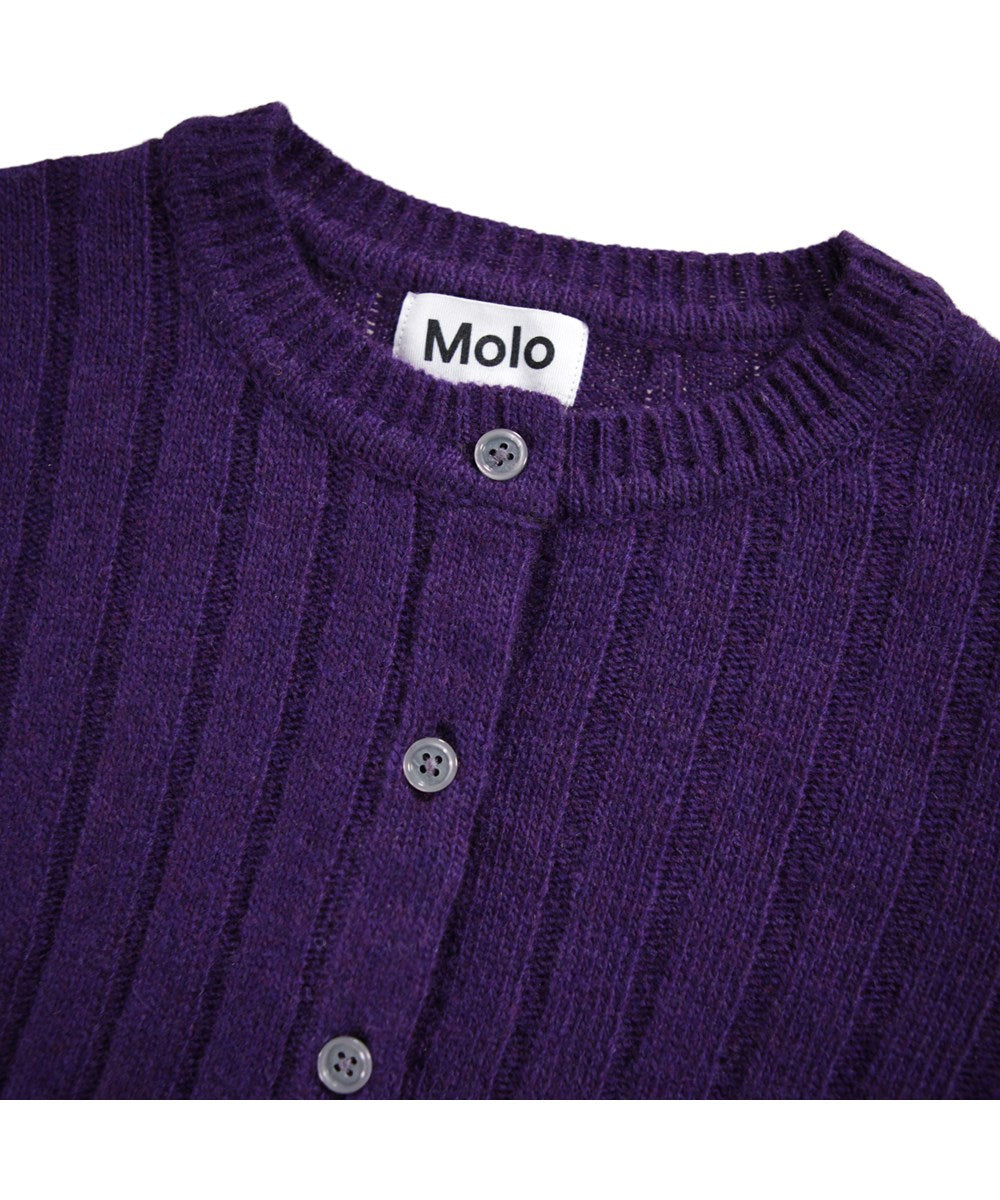 Cardigan violet Gloria fille Molo H25