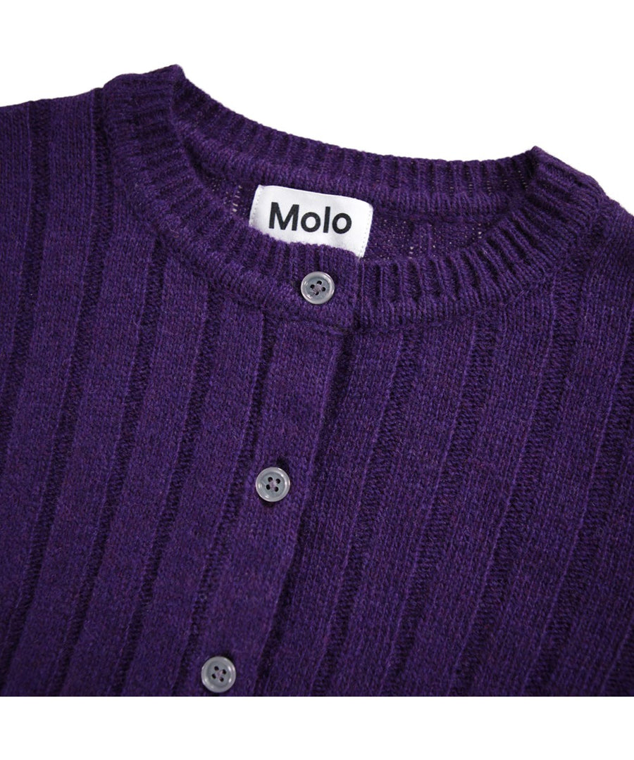 Cardigan violet Gloria fille Molo H25