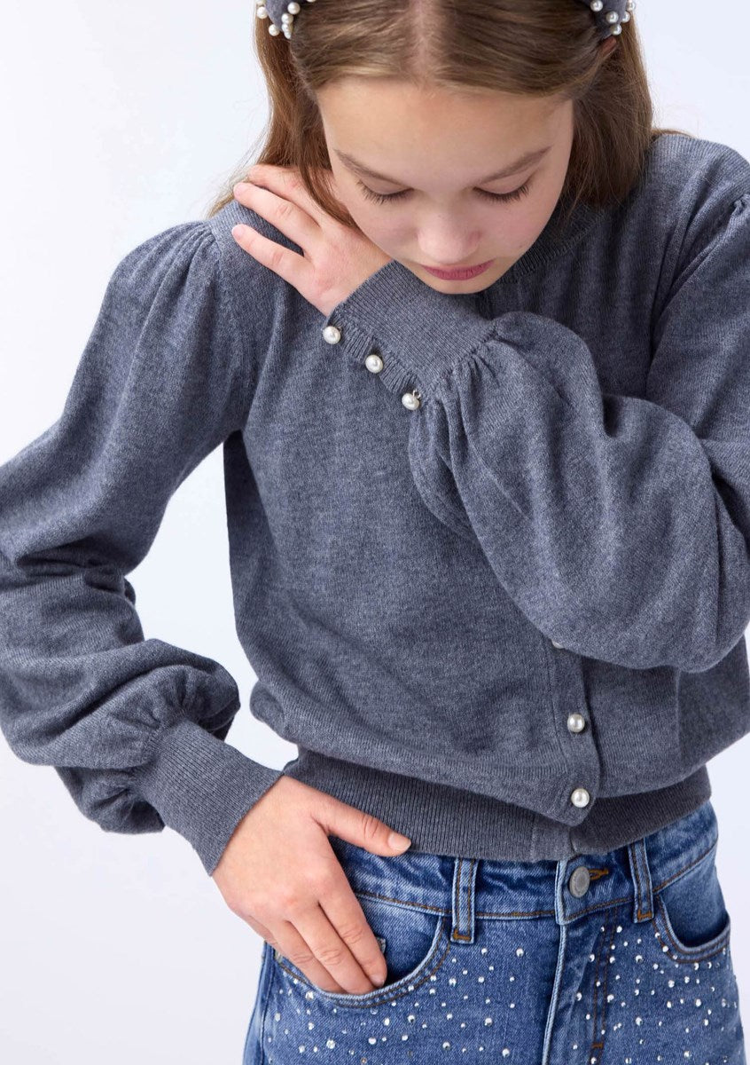 Cardigan Gris Guinevere fille Molo H25
