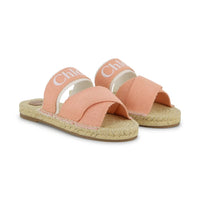 Sandales à brides denim rose Fille Chloé E26